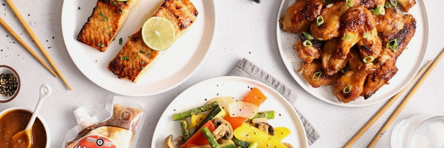 Recipe & Video: Japanese-Style BBQ with Maruman Miso Marinade (Chicken Wings, Salmon, and Veggies)