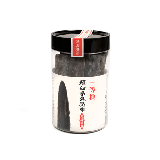 A cylinder package of Rausu Oni Kombu