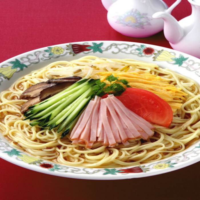 A bowl of cold ramen noodles