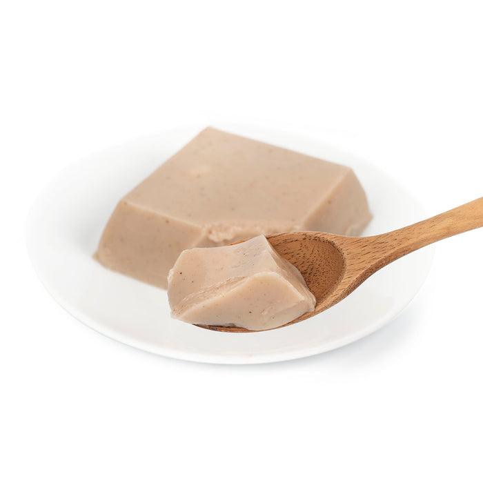 A spoon of sesame tofu