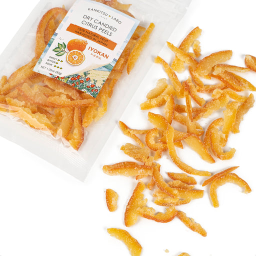 Dry candied Iyokan peels and the package
