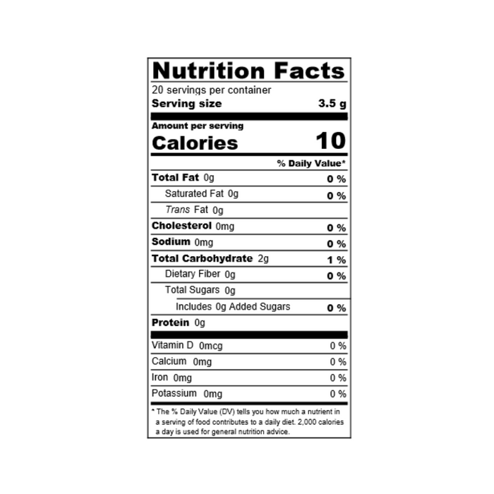 Nutrition Facts Label