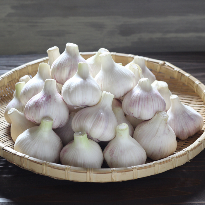 Lots of garlic bubs in the basket