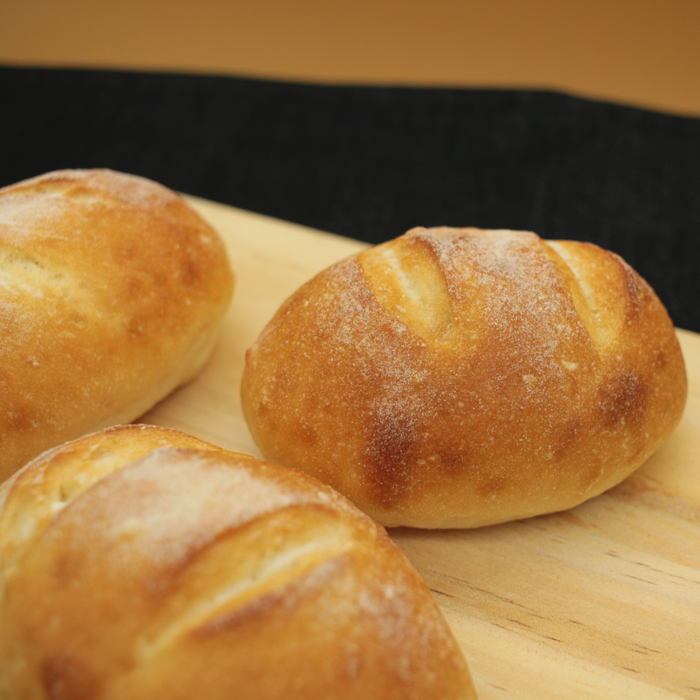 Rice flour breads on cutting board