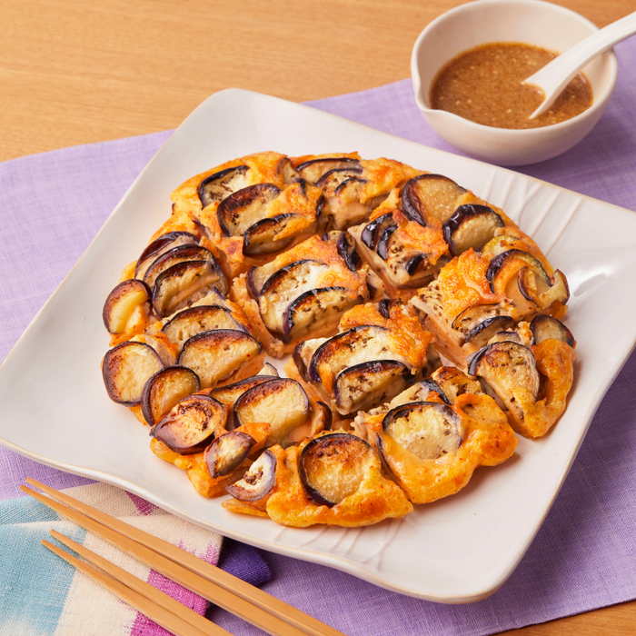 A plate of eggplant pancake