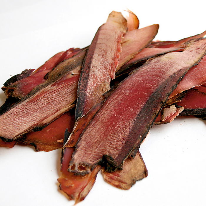 A stack of thinly shaved dried bonito