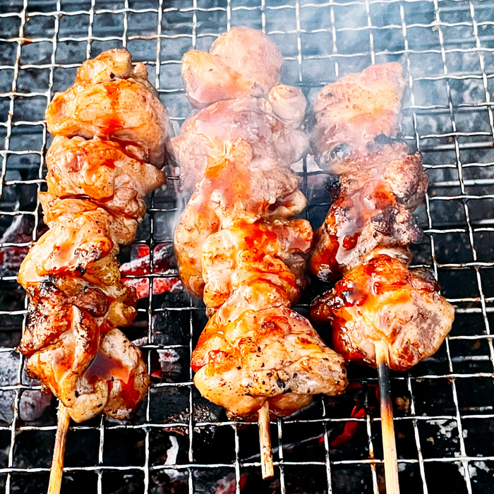 Grilled chicken skewers