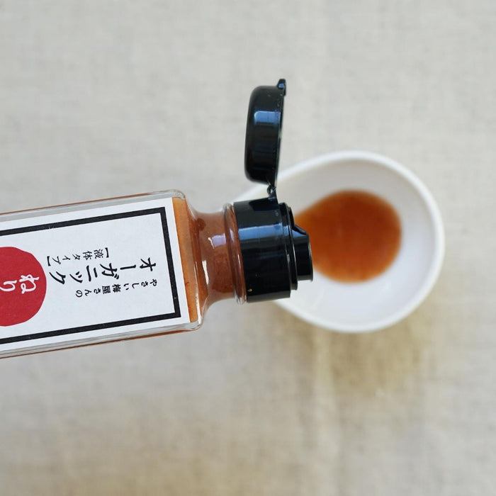 Pouring the organic ume paste into small bowl