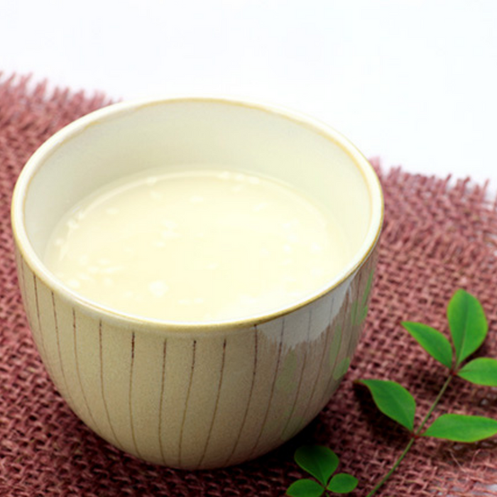 A bowl of amazake rice beverage