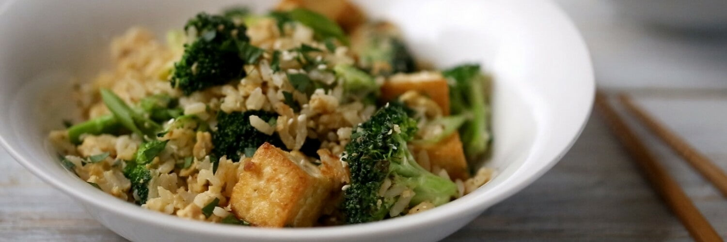 Recipe & Video: Healthy Tofu + Broccoli Fried Rice