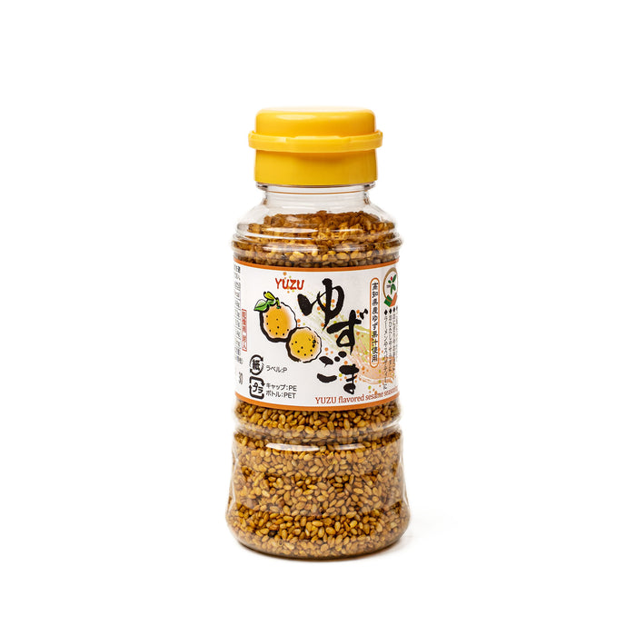 A package bottle of yuzu roasted sesame seeds