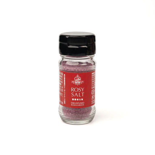 Package bottle of rose salt