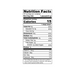 Nutrition facts label