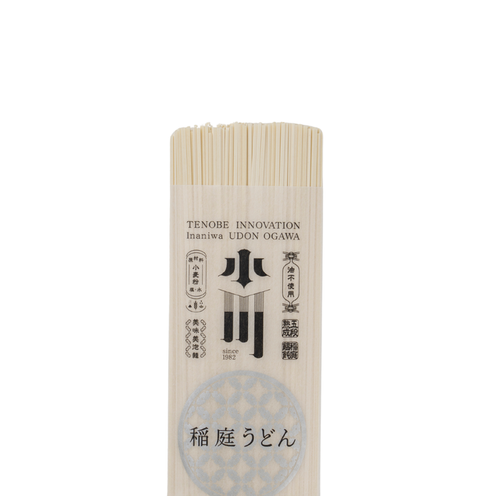 Inaniwa udon noodles popping out of the package