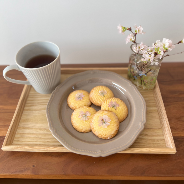 Cake with Dried Sakura Blossom 