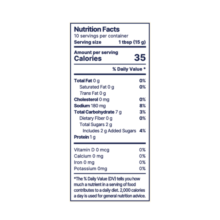 Veggie and White Miso Dip nutrition facts