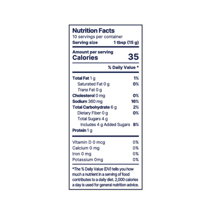 Garlic & Blended Miso nutrition fact