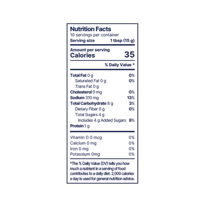 Yuzu Kosho & Barley Miso nutrition facts
