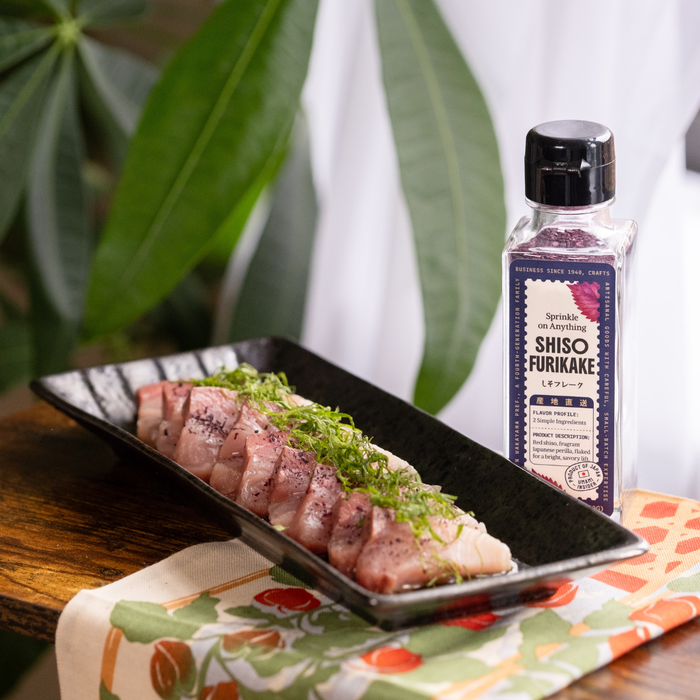 Shiso Furikake with carpaccio 