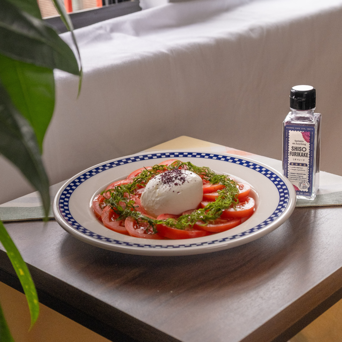 Shiso Furikake with buratta salad