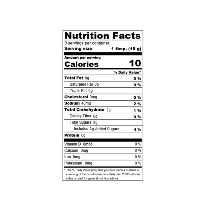 Nutrition facts