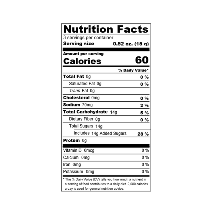 Nutrition facts