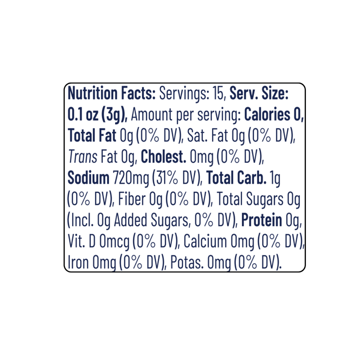 Ume Plum Furikake Nutrition Fact