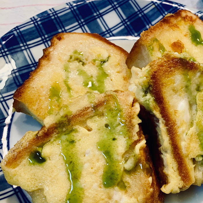 Matcha Honey Syrup with French Toasts