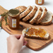 Man spreading yuzu marmalade on bread