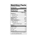 Nutrition facts label