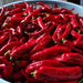 A bowl of red chili peppers