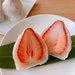 Half-cut strawberry daifuku