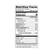 Nutrition facts label