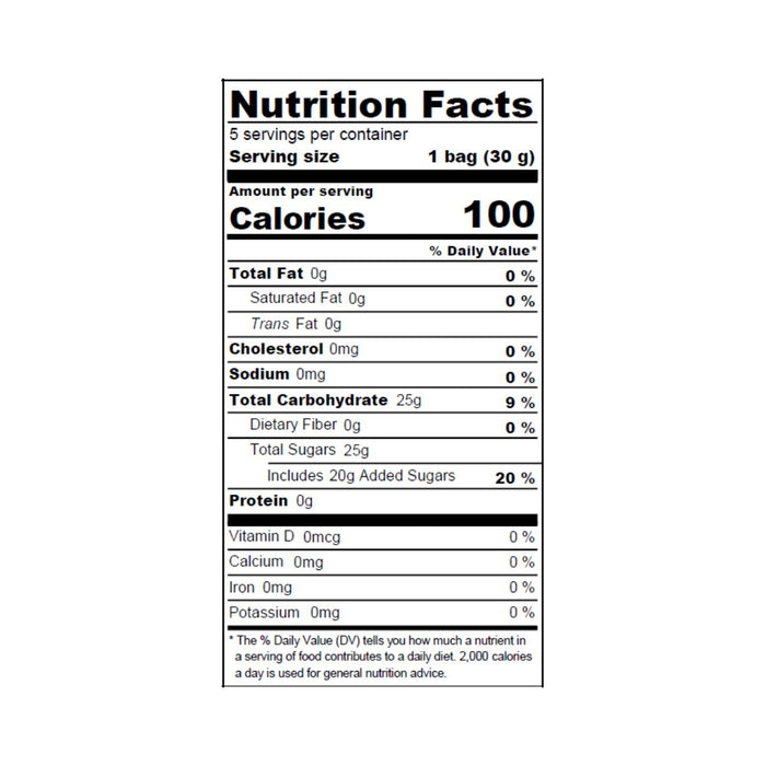 Dry candied citrus peels variety pack nutrition facts
