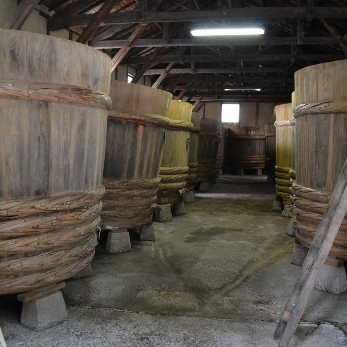 Wooden barrels for making soy sauce