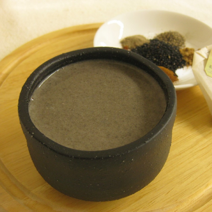 A cup of black sesame tea