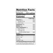 Nutrition facts label of the product