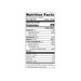 Nutrition facts label of the product